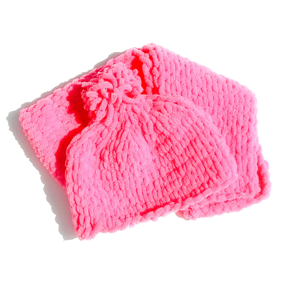 Kids Pink Scarf & Hat Set